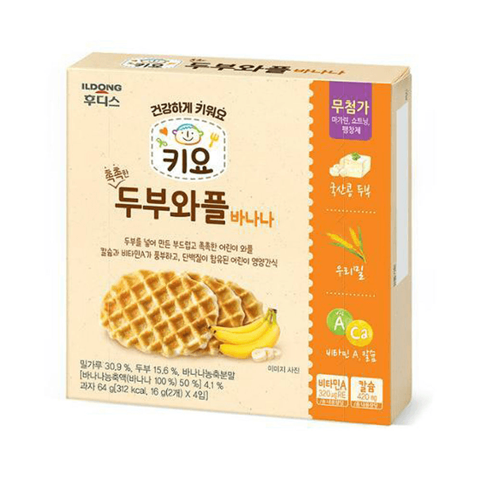 韓國ILDONG FOODIS Kiyo Moisture Tofu Waffle Banana 64g