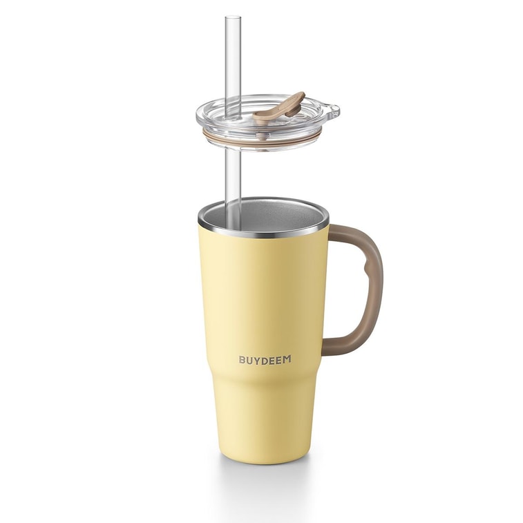 BUYDEEM北鼎 巨无霸吸管保温杯子 大容量水杯 750ml 小鹅黄 DS57 4