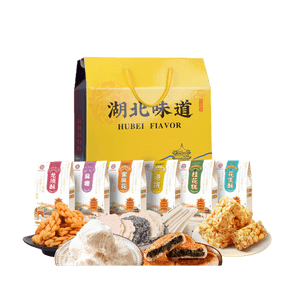 【中国直邮】 柠e购精选 湖北特产 六味糕点礼盒装 武汉特产 春节年货送礼盒 1300g