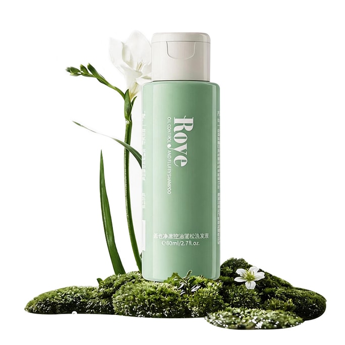 Oil-Control & Clarifying Shampoo 80ml - 72-Hour Oil Reduction, 26%+ Volumizing Boost, Soothes Scalp & Fights Dandruff, Refreshing Daily Hair Care