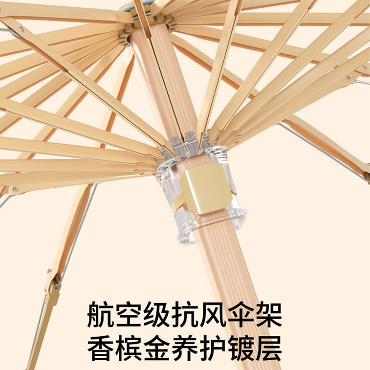 【中國直郵】 HSPM 防曬防紫外線黑膠遮陽傘 戶外16骨大號晴雨兩用折疊傘 薄荷綠 1把 5