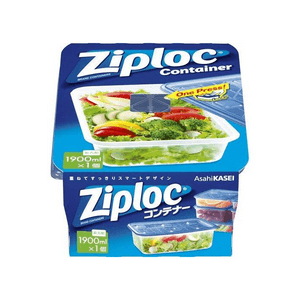 【日本直郵】 日本 旭化成 ジップロックコンテナー長方形1900ML1個 Ziplock容器長方形[1900毫升1個]