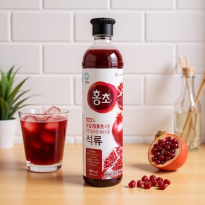 韩国O'FOOD清净园  100%天然酿造果醋饮料 石榴味 900ml【韩国销量No.1低糖红醋饮】【排毒养颜】