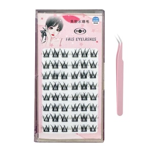 Mengji Shangpin Heheシリーズ 接着剤不要 セグメントつけまつげ #LittleFlowerCurlyEyelashes 無料ピンセット