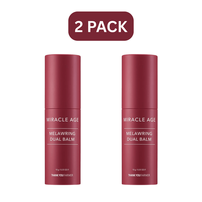 Miracle Age Melawring Dual Balm 2-Pack – Brightening Moisturizing Stick 10g x 2