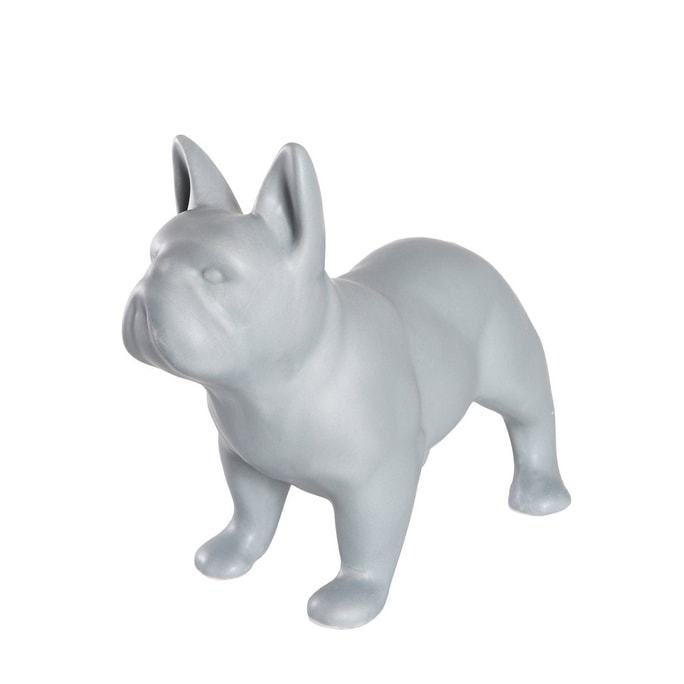  Standing Frenchie Ceramic Statue - Matte Dark Grey