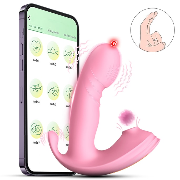 樂雅 해피 서킹 웨어러블 바이브레이터 여성 자위 바이브레이터 흡입 마사지기 다양한 플레이 USB 충전 완전 방수 1개