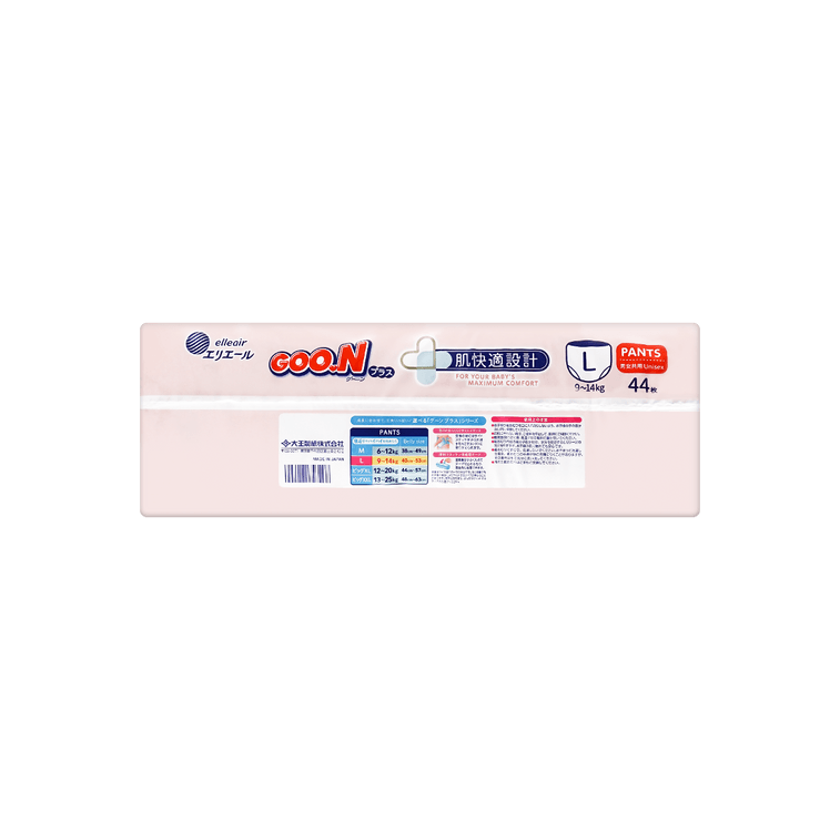 日本GOO.N大王 拉拉裤 L码 9-14kg 44枚入*3   PLUS 肌快适设计 男女通用【囤货3包】 4