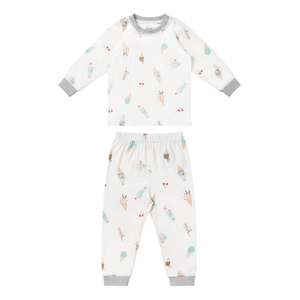 Nest Designs Kids/Baby Two-Piece Long Sleeve PJ Set (Bamboo Jersey) - Ice Cream Summer 9-10Y