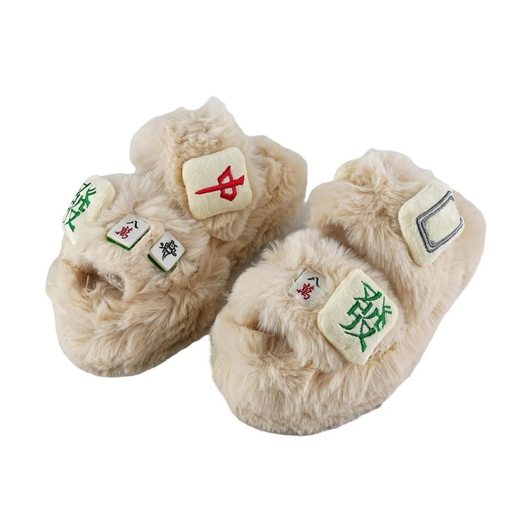 Slippers FF9-83 Mahjong Plush Beige 36-37 5
