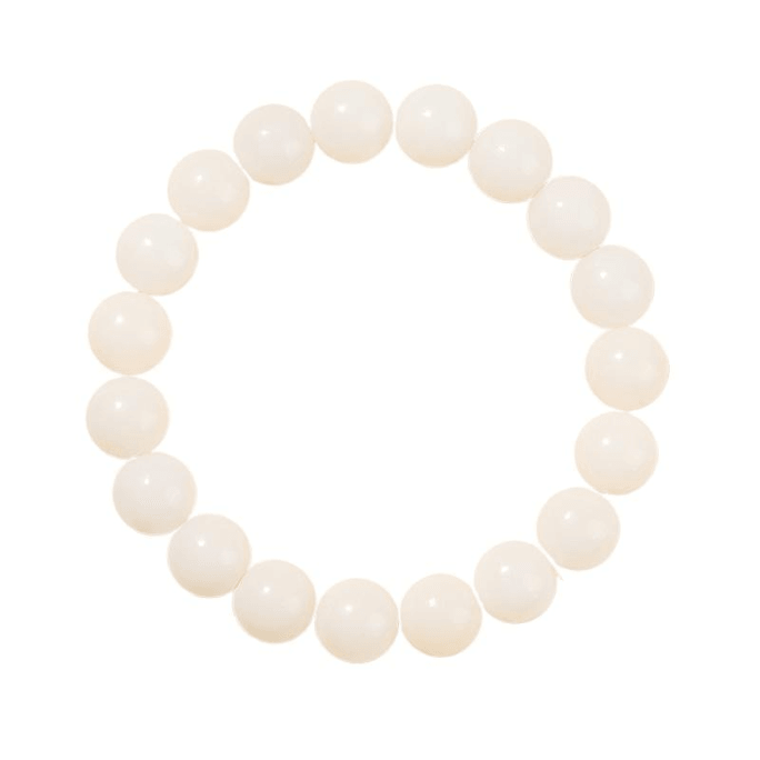 Qingxiangtai White Jade Bodhi Bracelet Pure Natural Bodhi 10mm Round Bead Style 1 String
