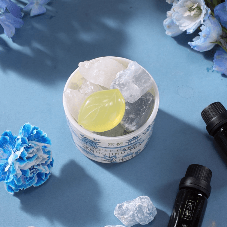 서호 십경 · 용정 시리즈 리드 디퓨저 - 아로마테라피 + 디퓨저 스톤 선물 상자 4