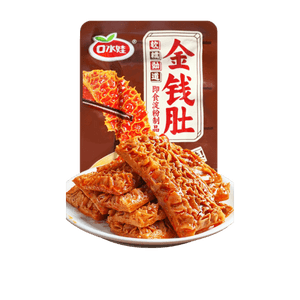 【中国直邮】 口水娃 金钱肚魔芋素毛肚 解馋小零食 10g*30包 麻酱味