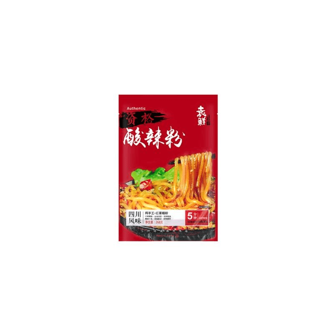 【中国直送】元県 四川風酸辣湯麺 手作りさつまいも麺 インスタントラーメン 276g*1袋