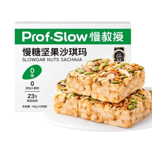 【中国直邮】 慢教授 慢糖坚果沙琪玛 180g*1盒