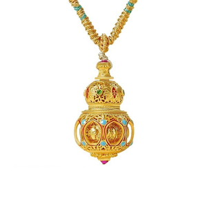 【中國直郵】 故宮淘寶 宮裡上新 葫蘆項鍊女純銀吊墜新中式銀飾 嘉禧祥瑞 23*13mm