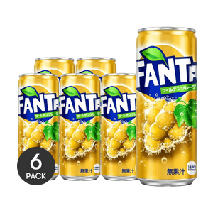 日本版芬达 黄金葡萄味汽水 500ml  *6【6份超值装】【清爽果香】【激爽气泡】