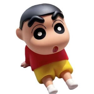【中国直送】親太太 クレヨンしんちゃん スマホスタンド デスクトップ装飾品 トレンド玩具 フィギュア 赤い服バージョン 12cm 1個