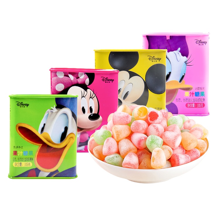 Disney Juice Gummy Candies Strawberry/Green Grape/Peach/Mango