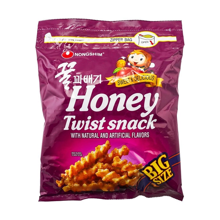 韩国NONGSHIM农心 天然蜂蜜小麻花 小麦脆条 家庭装 285g 3