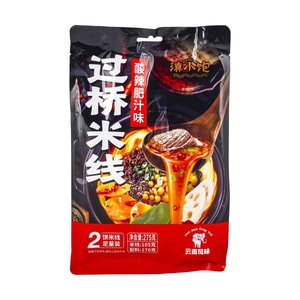 Nouilles de riz Guoqiao saveur bouillon aigre et épicé 9,7 oz [Saveur Yunnan] [Riche aigre et épicé]