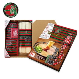 【日本直送品】Japan ICHIRAN 一蘭ラーメン 和風とんこつラーメン ストレート麺 1箱(5食入)