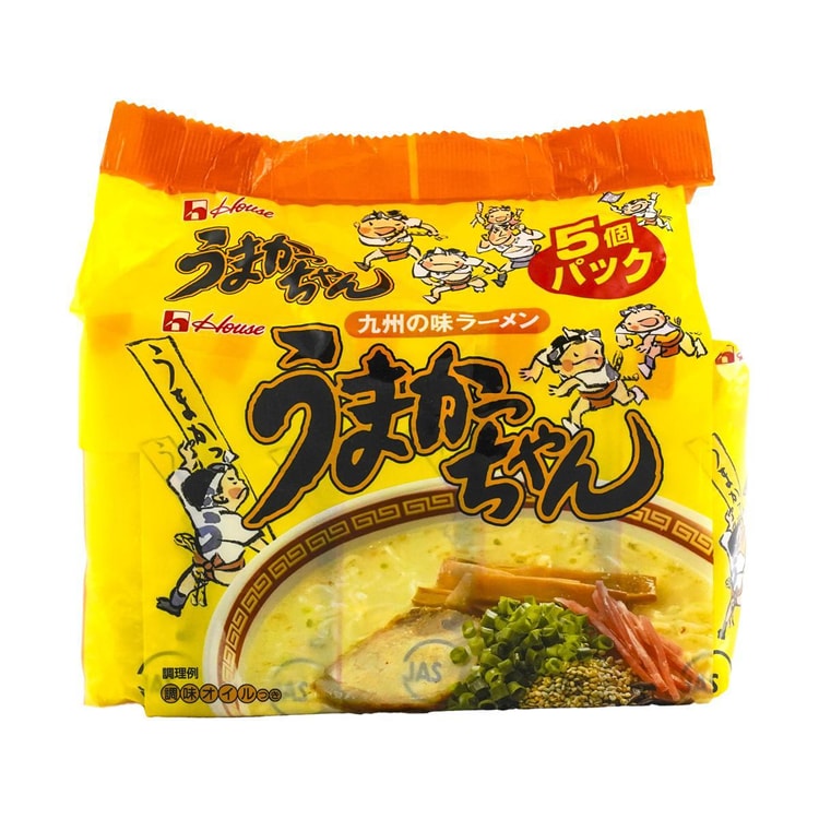 House Foods UMAKA-CHAN Tonkotsu Flavor Ramen Noodle 5 pack - Yami.com