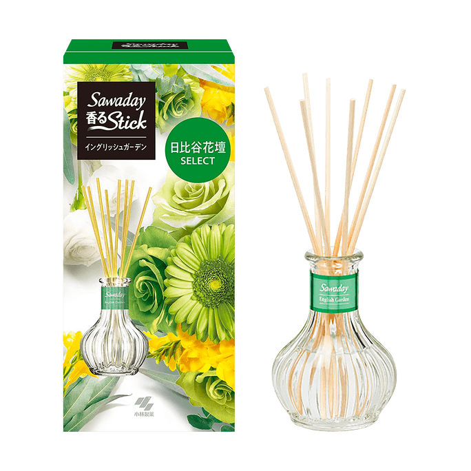 サワデイ アロマセラピー スティック芳香剤、イングリッシュ ガーデンの香り、2.37 液量オンス