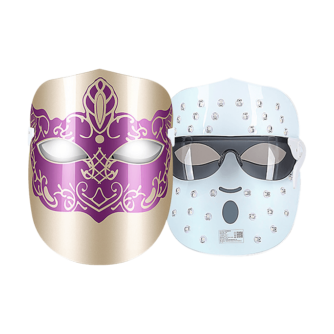 LED Facial Mask Skin Rejuvenation Gold 