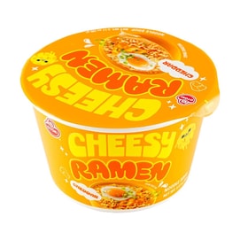 Cheesy Ramen - Cheddar Flavor ,Bowl, 3.17 oz【 Non-Spicy Creamy & Savory Korean Instant Cheese Noodles】