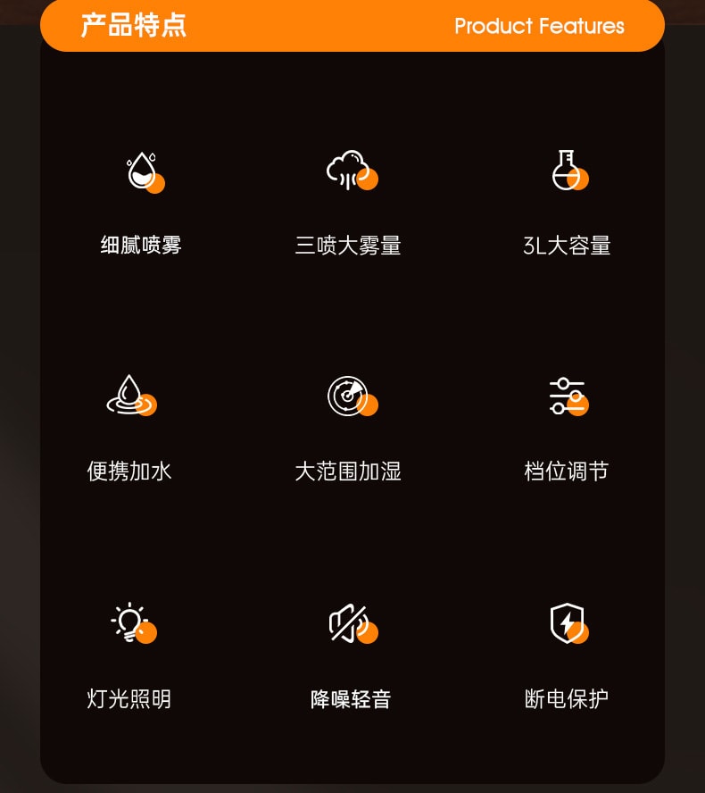 加湿器USB充电卧室夜灯加湿器家用办公室香薰雾化器 1 把