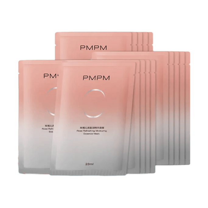 Rose Refreshing Moisturing Essence Mask, 20 Sheets - Intensive Hydration