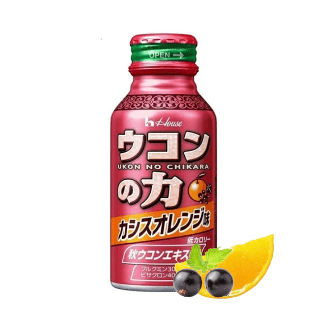 【日本直邮】 日本 HOUSE 姜黄之力 功能饮料 黑加仑橙子味 100ml