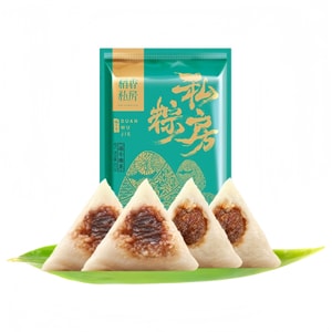 【中国直送】道祥自家製甘いちまきギフトボックス 400g、小豆＋ナツメの2種味、ちまき4個入り（2種味）、ベジタリアンちまき、鮮度を保つ真空パック、端午節の贈り物、朝食、または手軽に調理できるちまきに最適