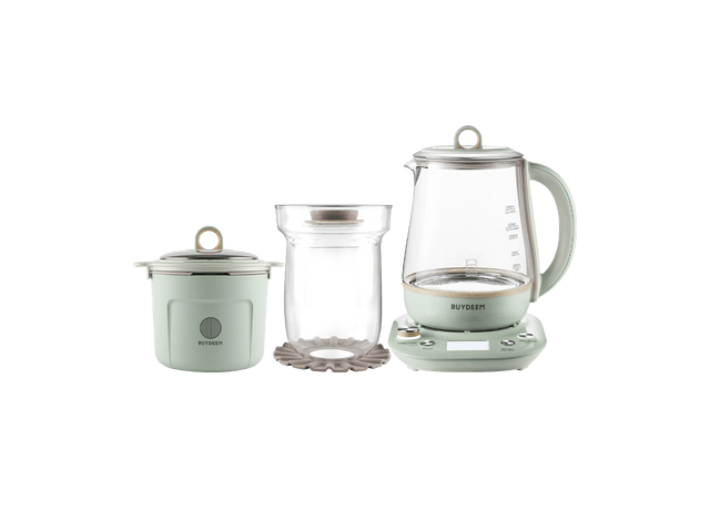 BUYDEEM Buydeem K2763 Health-Tea Kettle - Multi-functional Automatic Glass  Tea Maker with Advanced Bird's Nest Feature - Steamer 