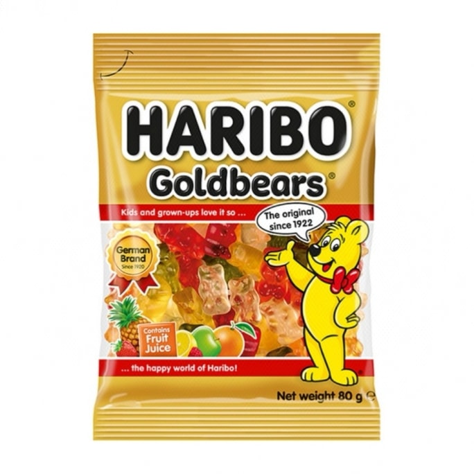 【中國直郵】 德國 HARIBO 金熊橡皮糖(混合水果味） 80g