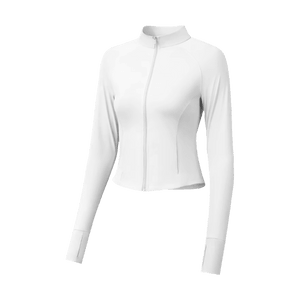 Yoko Kazuko Slim Fit Sunscreen Shirt Stand Collar Style Cloud White Size M