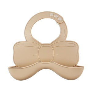 베이비 실리콘 턱받이 턱받이 방수, 비브 브라운