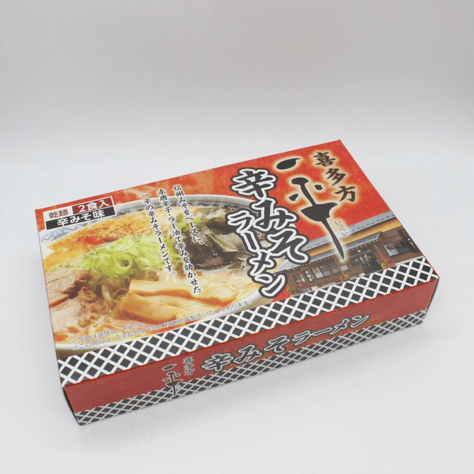 クックランド||日本の名店シリーズ 喜多方一平ラーメン||辛味噌味 240g (麺70g×2袋+スープ袋50g×2袋)
