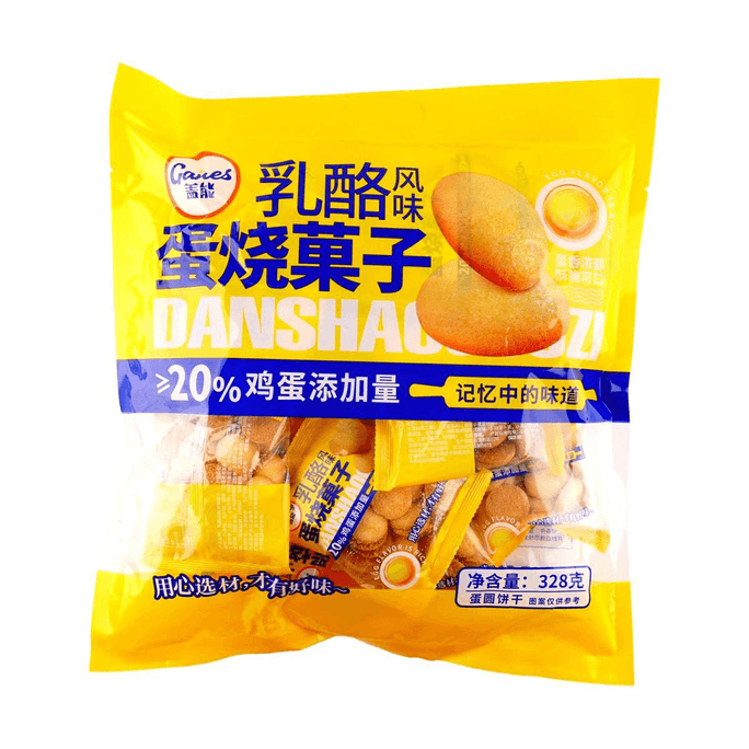 盖能 乳酪风味蛋烧果子 鸡蛋仔饼干 328g 【童年记忆】