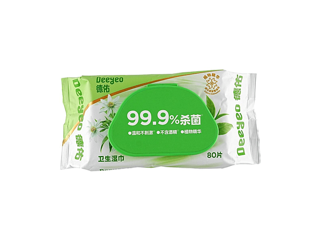 德佑卫生湿巾80片99.9%杀菌植物精华配方- 亚米