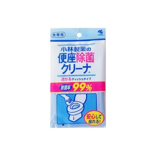[일본발 다이렉트 메일] KOBAYASHI 고바야시제약 수용성 변기 물티슈 휴대용 팩 10매 99% 살균소독