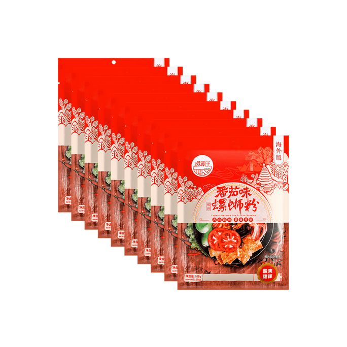 【Value Pack】Luo Si Fen Snail Rice Noodles - Tomato Flavor, 10 Packs* 10.79oz