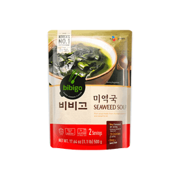 BIBIGO Seaweed Soup - Rich Korean Soup with Seaweed & Sesame Oil, 17.6oz