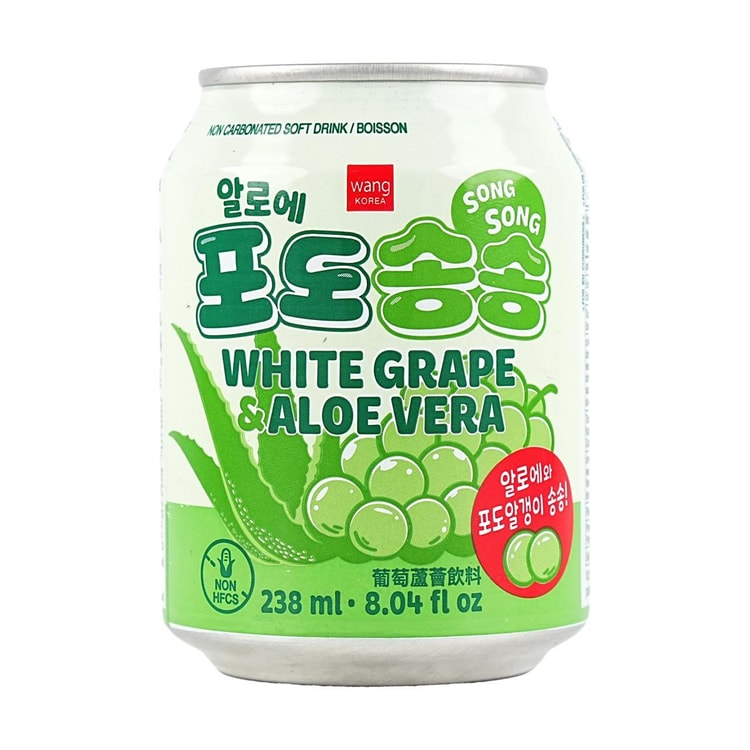 WANG FOOD White Grape and Aloe Vera Drink , 8.05 fl oz - Yami.com