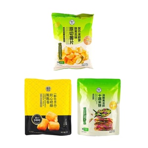 野菜ライスケーキ きゅうり味＋オリジナルカットポテトチップス マスタードディルピクルス味＋ソフトコアチーズクリスピロール、11.92 oz【3コンボパック】