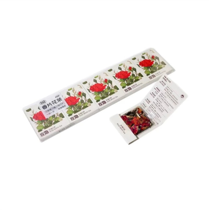 【中国直邮】咩字号 香片花茶茉莉花茶桂花乌龙茶 红茶白茶 5片装-玫瑰白茶丨*预计到达时间3-4周