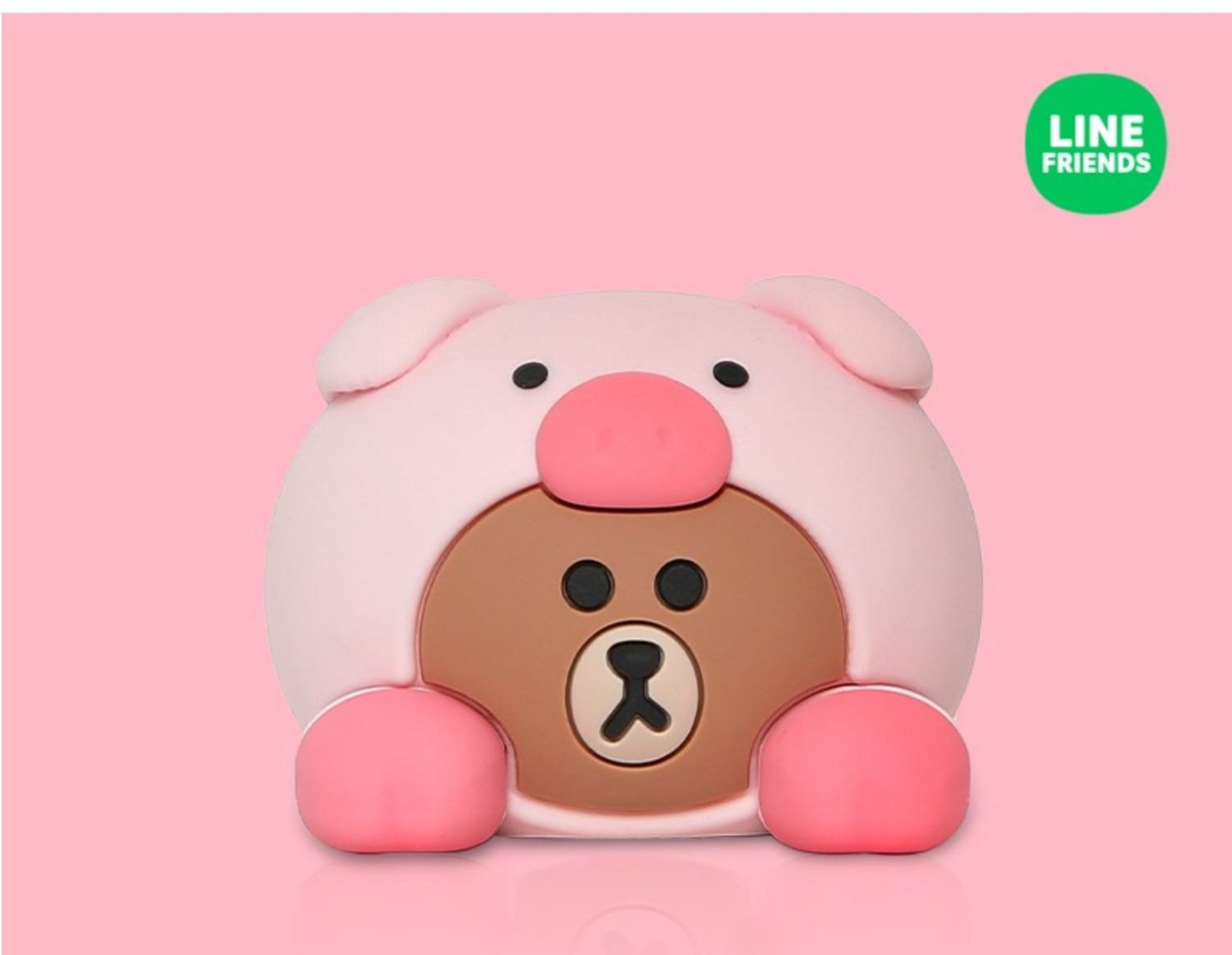 【中国直邮】  日本 LINE FRIENDS 布朗熊汽车中控台装饰 摆件 3个