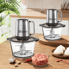 ZENO 智能高速绞肉机料理机 不锈钢多功能料理辅食机 碎菜绞肉碎菜绞肉2.2L