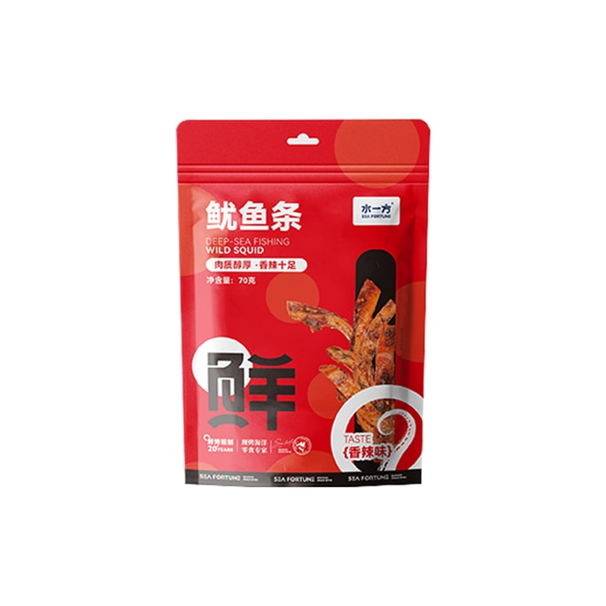 Fresh-roasted Squid strips seafood Tear by hand squid Dry cargo Special product snack food spicy 70g